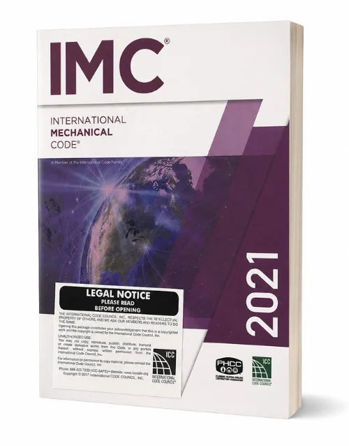 International Mechanical Code (IMC) 2021 Edition, ISBN 9781609839642