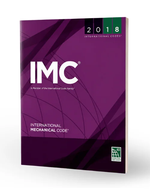 International Mechanical Code (IMC) 2018 Edition Book, ISBN 9781609837433