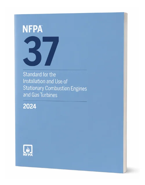 NFPA 37 Standard for the Installation & Use of Stationary Combustion Engines, Gas Turbines 2024 Edition, ISBN 9781455931149
