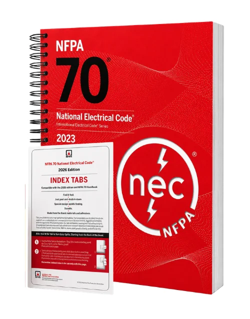 NFPA 70 National Electrical Code 2023 Spiralbound with Index Tabs