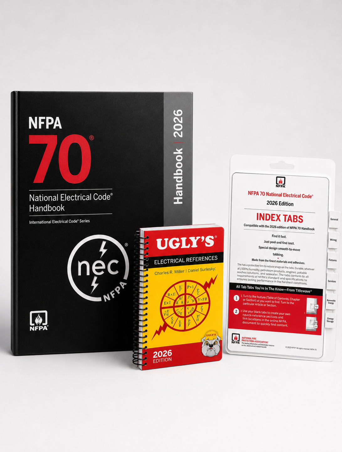 NFPA 70 NEC 2026 Handbook Combo with Ugly’s and Index Tabs 2026 Edition