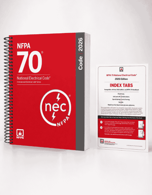 NFPA 70 NEC 2026 Spiral Bound Code Book with Index Tabs