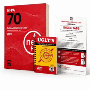 NFPA 70 NEC 2023 + Ugly’s Electrical References 2023 with Index Tabs