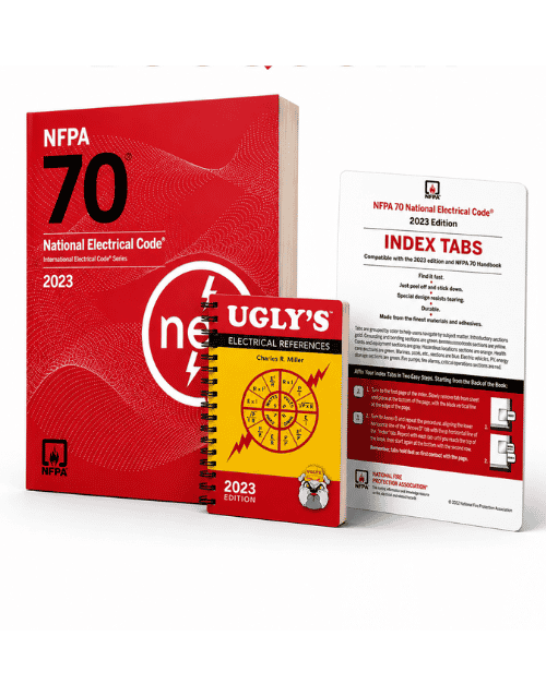 NFPA 70 NEC 2023 + Ugly’s Electrical References 2023 with Index Tabs
